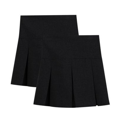 Debenhams Pack of two girls' black school skirts
